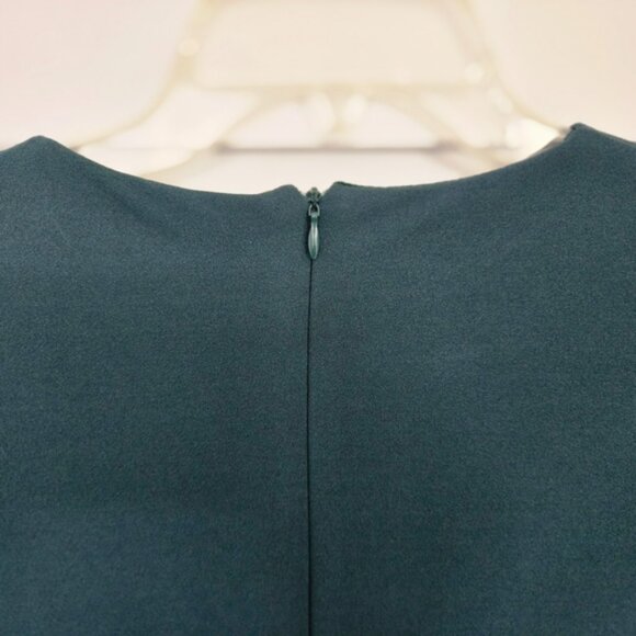 Zara Dark Green V-Neck Faux-Wrap Dress Size XS - Picture 13 of 14